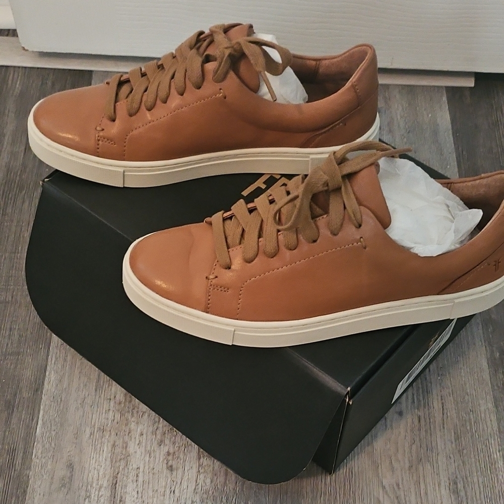 Frye Tan Leather Sneakers